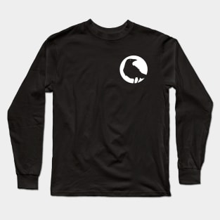 Moon crow Heart - White Long Sleeve T-Shirt